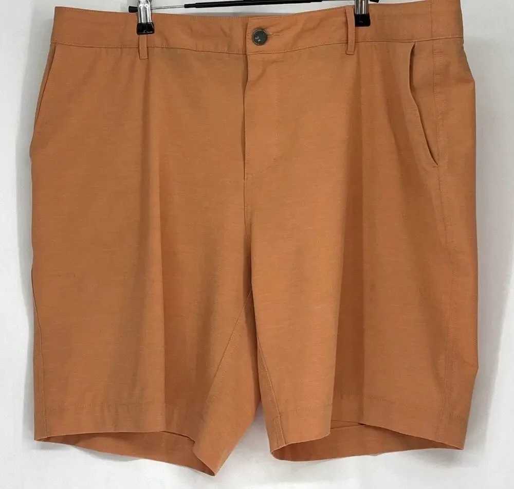 Faherty All Day Shorts Mens 38 Burnt Orange Stretch Performance Chino 9”